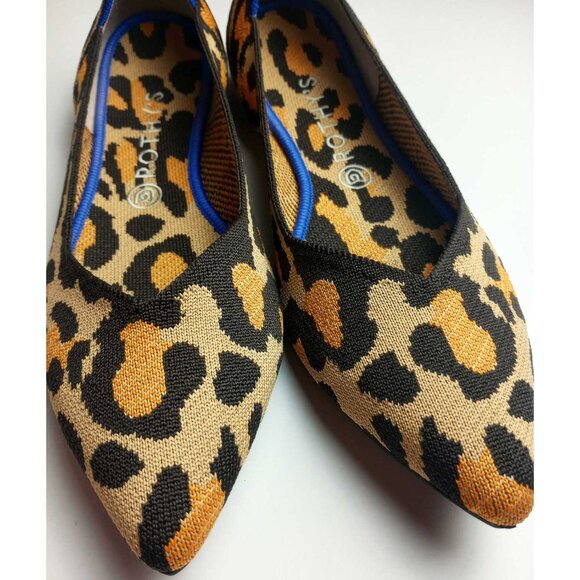 Rothy's Retired Big Cat Print The Point Flats Shoes Size 11 NWOB - Picture 3 of 8